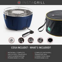 photo InstaGrill - Barbecue da tavolo senza fumo - Blu Oceano + Starter Kit 6